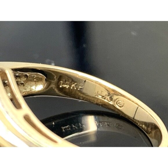 Cocktail Ring Diamond 14k Yellow Gold Cluster 0.35ctw Estate Women's Siz… - Picture 10 of 16